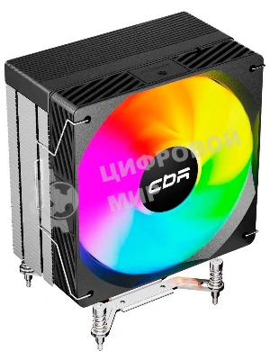 Кулер для процессора CBR CBR-CC-3190-RGB-PWM Al+Cu, 3 heat pipes, Socket 775/1366/1155/1156/1150/1151/1200/1700/AM2/АМ2+/АМ3/AM3+/FM1/FM2/AM4/AM5, TDP 190W, 120mm Fan, 2300RPM, HB, RGB, PWM, 36db