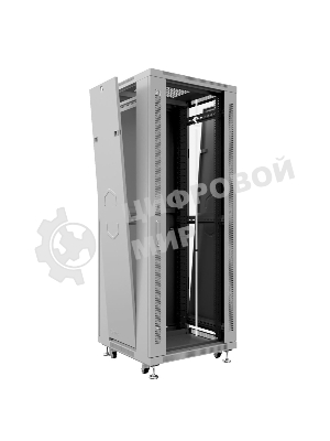 Шкаф телекоммуникационный напольный Cabeus SH-05C-12U60/80 серый, IP20, 12U, 730х600х800 мм (ВхШхГ), дверь: стекло, разборный