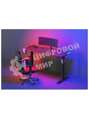 Стол игровой Cactus CS-EDL-GbK столешница МДФ черный, каркас черный