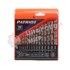 Набор сверл по металлу PATRIOT, HSS, 19 шт №1: 1,0-10,0 мм, в пластиковом боксе