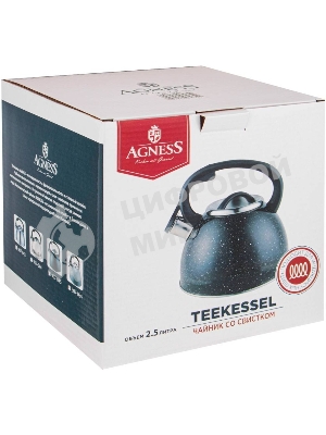 Чайник для плиты AGNESS 907-064 нерж. 2,5 л