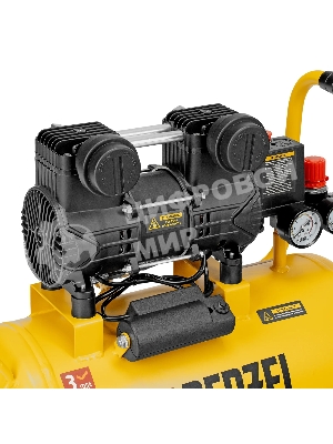 Компрессор безмасл. малошумный Denzel DLP-950/24, 950 Вт, 24 л, 2850 об/мин, 170 л/мин