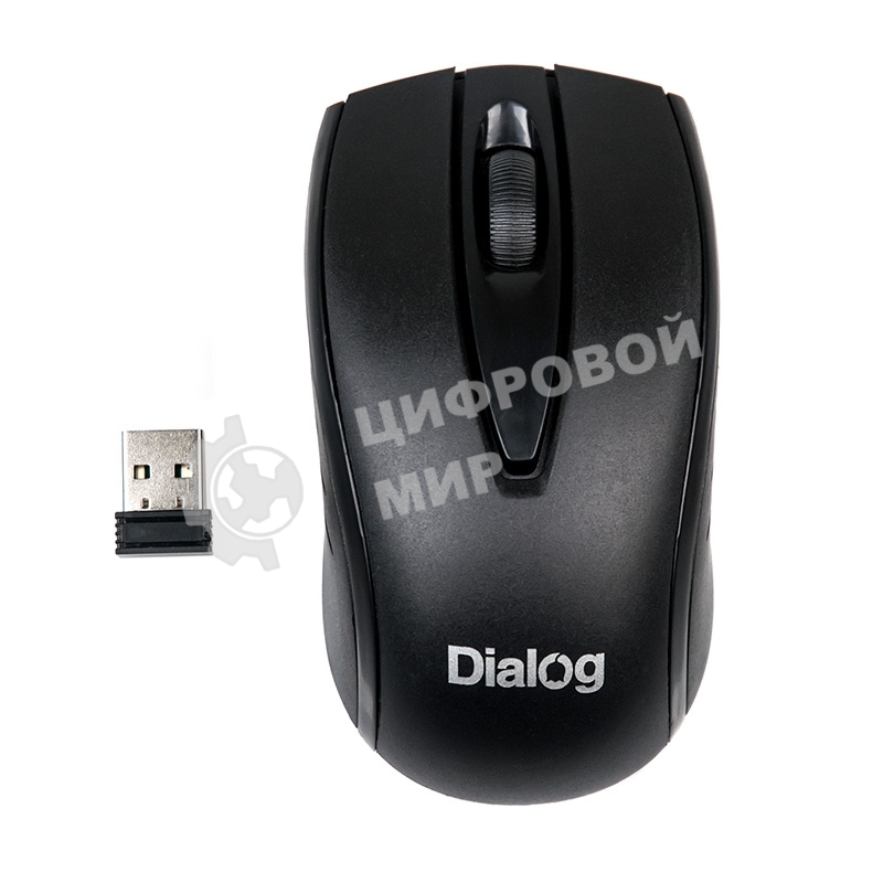 Мышь беспроводная Dialog Comfort MROC-17U черный, 1200 dpi, радиоканал, USB, кнопки - 3