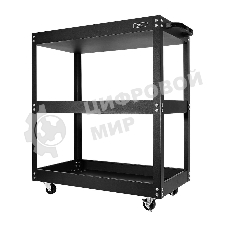 Тележка инструментальная трехсекционная на колесах Deli DL433023 700x350x760мм, до 210кг, толщина полки 0,7мм, толщина стойки 1,2мм