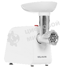 Мясорубка электрическая Willmark WMG-2043JW белый, 2000 Вт, 2.4 кг/мин, реверс, защита от перегрузки, насадки - 5