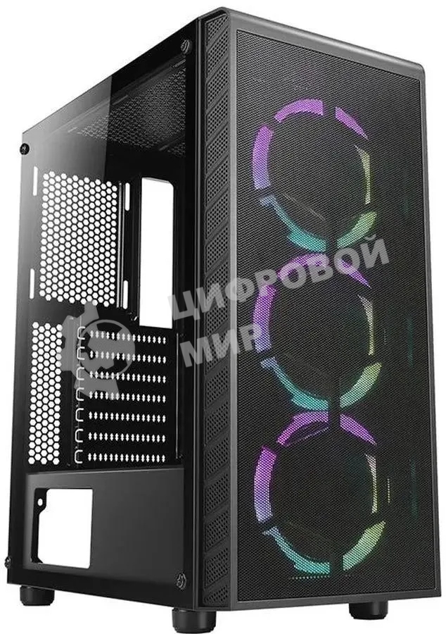 Компьютерный корпус Azza Prime 360E черный без БП ATX 5x120мм 2x140мм 2xUSB 3.0 audio bott PSU