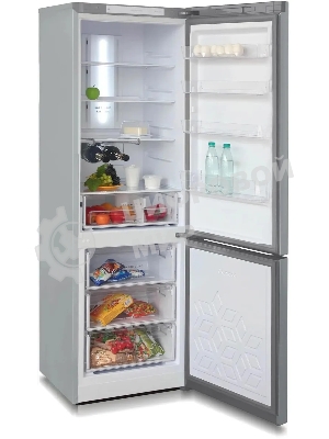 Холодильник Бирюса Б-M960NF металлик двухкамерный 240/100л морозилка снизу, No Frost