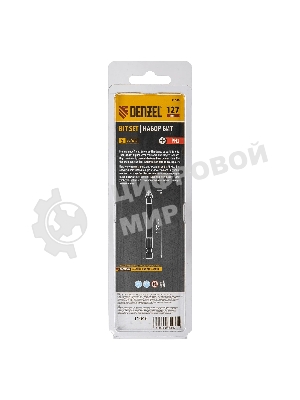 Набор бит Denzel PH2х127, сталь S2, круглый профиль, 5 шт.
