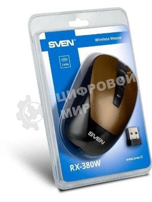 Мышь беспроводная SVEN RX-380W античная бронза, 1600 dpi, радиоканал, USB, кнопки - 4