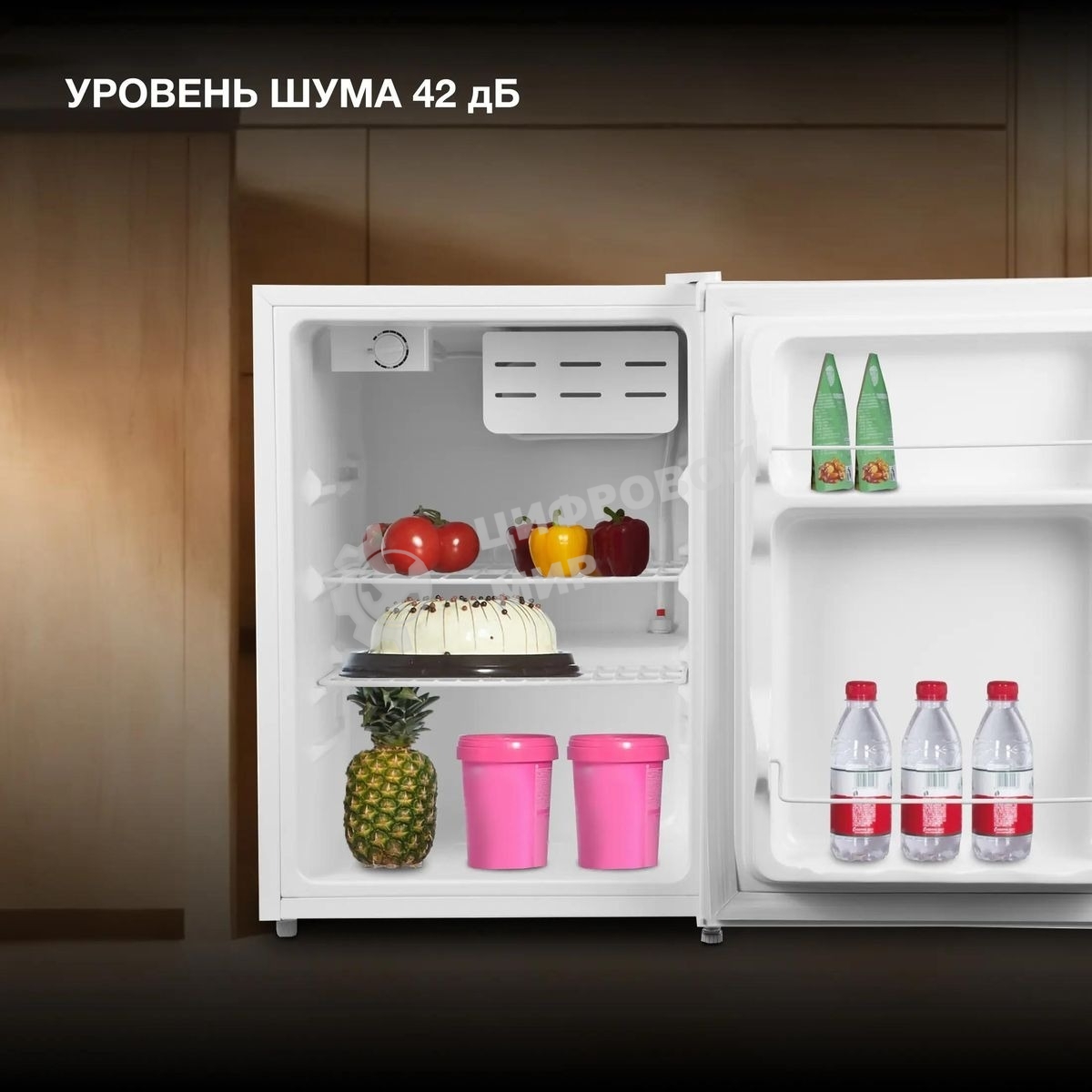 Холодильник Hyundai CO1002 белый однокамерный 65л, ручная разморозка