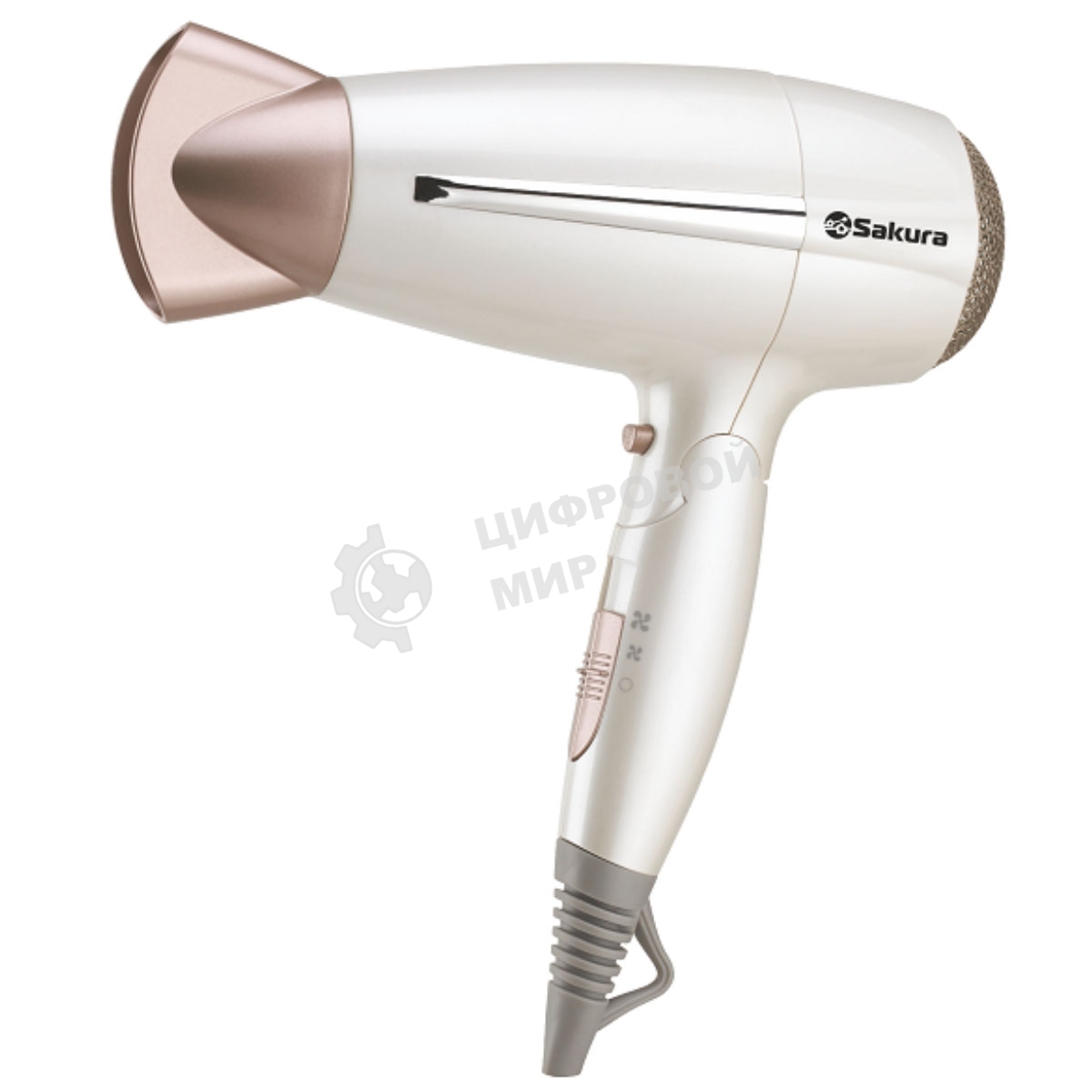 Фен Sakura SA-4042W белый, 2000-2200 Вт, компактный