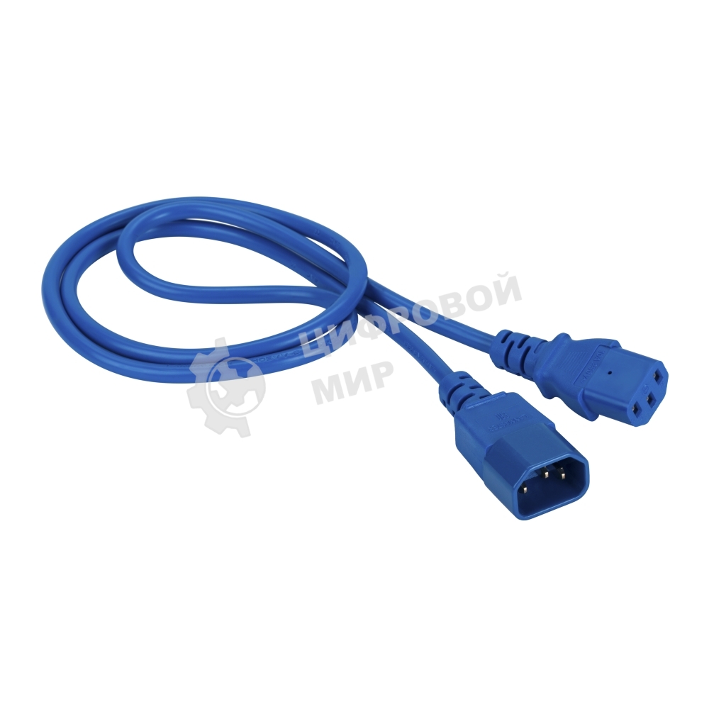 Шнур питания Lanmaster LAN-PP13/14-10-BL C13-С14 проводник.:3x0.75мм2 10м 220В 10А синий