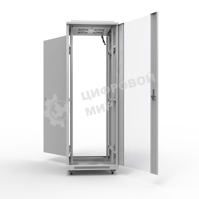 Шкаф серверный NTSS Премиум NTSS-R47U60100GS, напольный 47U 600x1000мм пер.дв.стекл металл 900кг серый 2210мм IP20