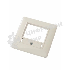 Рамка для розетки квадратная 80x80 евро белая с металл. прокладкой