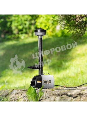 Насос фонтанный Denzel FNP110-34, 112 Вт, подъем 3,4 м, 3400 л/ч, колокольчик/каскад/гейзер