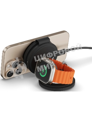 Переносное зарядное устройство Satechi Qi2 OntheGo 3-in-1 Wireless Charger, черный