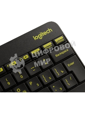 Комплект клавиатура + мышь Logitech Wireless Desktop MK240 Nano черный Retail Combo