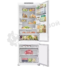 Встраиваемый холодильник Samsung BRB38G705EWW, ВхШхГ 193.5x69x55 см, объем 389 (289+100) л, Twin Cooling, зона свежести, режим 