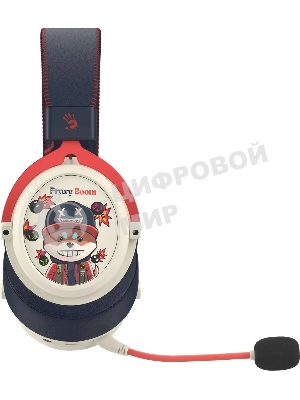 Гарнитура беспроводная/проводная с микрофоном A4Tech Bloody MR595 Proxy Boom бежевый/черный мониторные BT/Radio оголовье (MR595)