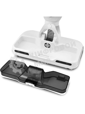 Пылесос вертикальный Coolfort CF-3005 белый, питание от аккумулятора, 85 Вт, уборка сухая/влажная, пылесборник 0.3 л, работа от АКБ max 15 мин