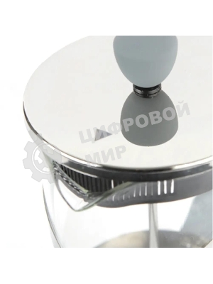 Френч-пресс Rondell Crystal Grey RDS-840, 1 л, стальной