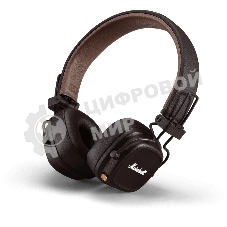 Беспроводные/проводные наушники Marshall Major V коричневый, накладные, Bluetooth + проводной, беспроводная зарядка, до 100 ч