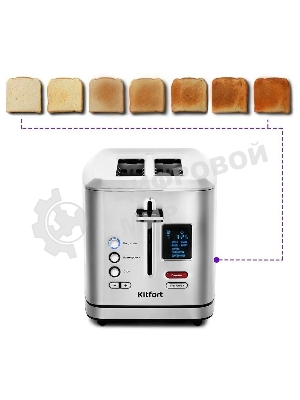 Тостер Kitfort KT-2049 950Вт серебристый