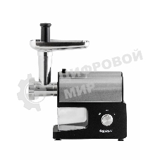 Мясорубка электрическая Endever Sigma-114 черный/стальной, 2600 Вт, 2.0 кг/мин, реверс, защита от перегрузки, металлический лоток, насадки - 5
