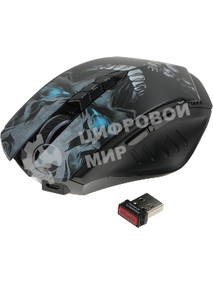Мышь беспроводная A4Tech Bloody R80 Plus Skull черный, 5000 dpi, радиоканал, USB, кнопки - 8