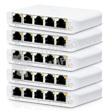 Коммутатор Ubiquiti USW-Flex-Mini-5 (5-Pack), 5×1 Гбит/с, настраиваемый