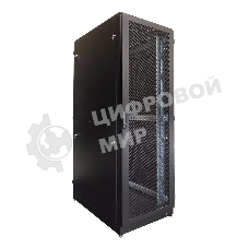 Шкаф серверный напольный 42U (800 1200) двойные перфорированные двери 2 шт., черный