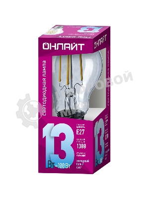 Лампа светодиодная ОНЛАЙТ 80877 OLL-F-A60-13-230-4K-E27