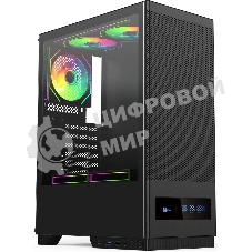 Компьютерный корпус ACD Citadel 108DB ATX, Type-C + 2 X USB ports + HD audio combo, Mesh, TG, черный