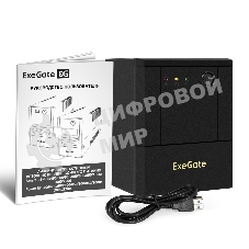 Источник бесперебойного питания ExeGate Power NB-2200.LED.AVR.8C13 (2200VA/1300W, LED, AVR, 8*C13, батарея 12V 9Ah - 2 шт., металлический корпус, Black)
