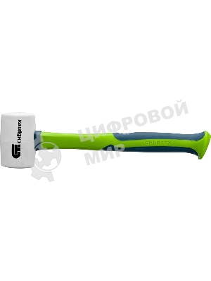 Киянка резиновая Сибртех 225 г, белая резина, фибергласовая рукоятка