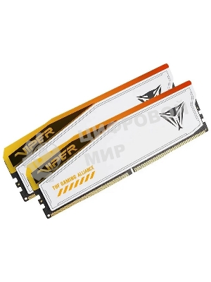 Оперативная память Patriot Viper Elite 5 TUF Gaming, DDR5, 48GB (2x24 GB), 6000 MHz, CL36, DIMM, радиатор, RGB, белый