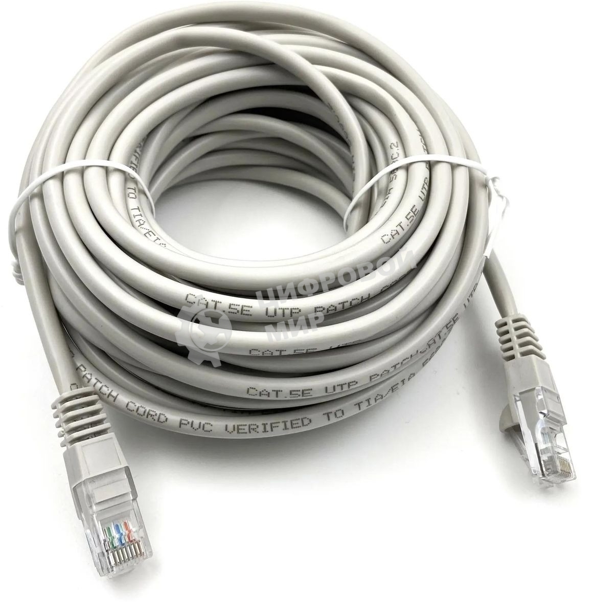 Патч-корд Buro UTP-5E-10M-G-LSZH UTP серый cat.5e RJ-45 (m)-RJ-45 (m) 10м