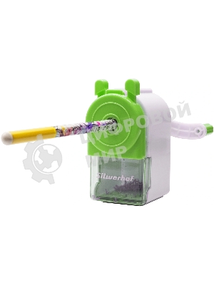 Точилка для карандашей механическая Silwerhof Color, 1 отверстие, зеленый