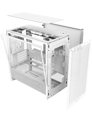 Компьютерный корпус без блока питания Case NZXT H3 Flow (2025), Midi-Tower, TG, 1x120мм, 1xUSB-A 3.2 + 1xUSB-C 3.2, mATX, mITX White