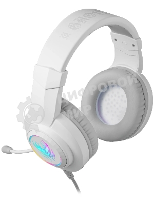 Гарнитура Defender Ghost LED белый, проводная, USB / 2 x mini jack 3.5 мм, подсветка