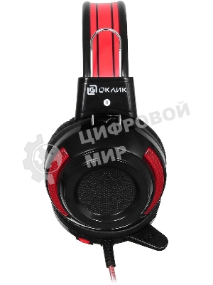 Проводные наушники Oklick HS-G300 черный/красный, полноразмерные, Jack 3.5 мм