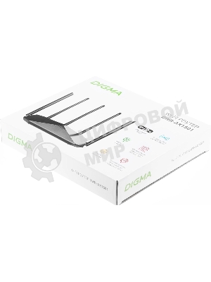 Роутер беспроводной Digma DWR-AX1501 AX1500 10/100/1000BASE-TX черный (упак.:1шт)