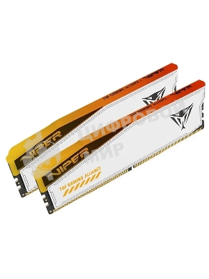 Оперативная память Patriot Viper Elite 5 TUF Gaming, DDR5, 48GB (2x24 GB), 6000 MHz, CL36, DIMM, радиатор, RGB, белый