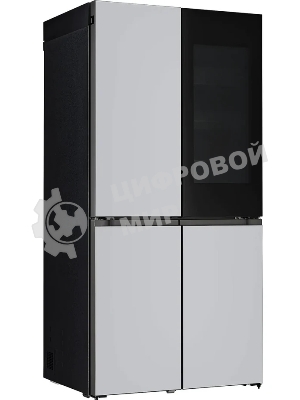 Холодильник LG GR-A24FQAKM серый трехкамерный 382/145л морозилка снизу, No Frost, Side by Side