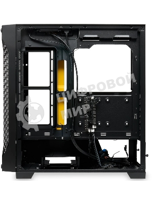 Компьютерный корпус без блока питания Case HSPD M541, Mesh Mid Tower, черный, TG, 0.7 SPCC, no fans, ATX, mATX, mITX, 170/405/210мм, 2x2.5