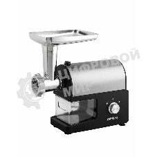 Мясорубка электрическая Endever Sigma-114 черный/стальной, 2600 Вт, 2.0 кг/мин, реверс, защита от перегрузки, металлический лоток, насадки - 5