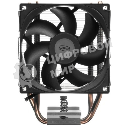 Кулер для процессора PCCooler R200 S115X/1200/1700/AM4/AM5 (TDP 110W, 90мм Non LED Fan, 2 тепловые трубки 6мм, 2200RPM, 28,3dBa)