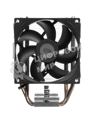 Кулер для процессора PCCooler R200 S115X/1200/1700/AM4/AM5 (TDP 110W, 90мм Non LED Fan, 2 тепловые трубки 6мм, 2200RPM, 28,3dBa)