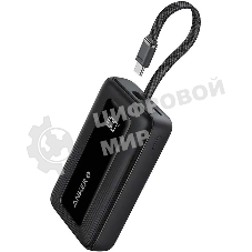Портативный аккумулятор Anker Power Bank 20K, 30W, Built-In USB-C Cable черный