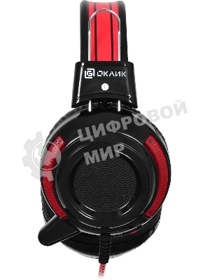 Проводные наушники Oklick HS-G300 черный/красный, полноразмерные, Jack 3.5 мм